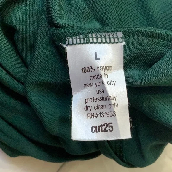 CUT 25 YIGAL AZROUEL NWT GREEN Ruched Midi Dress